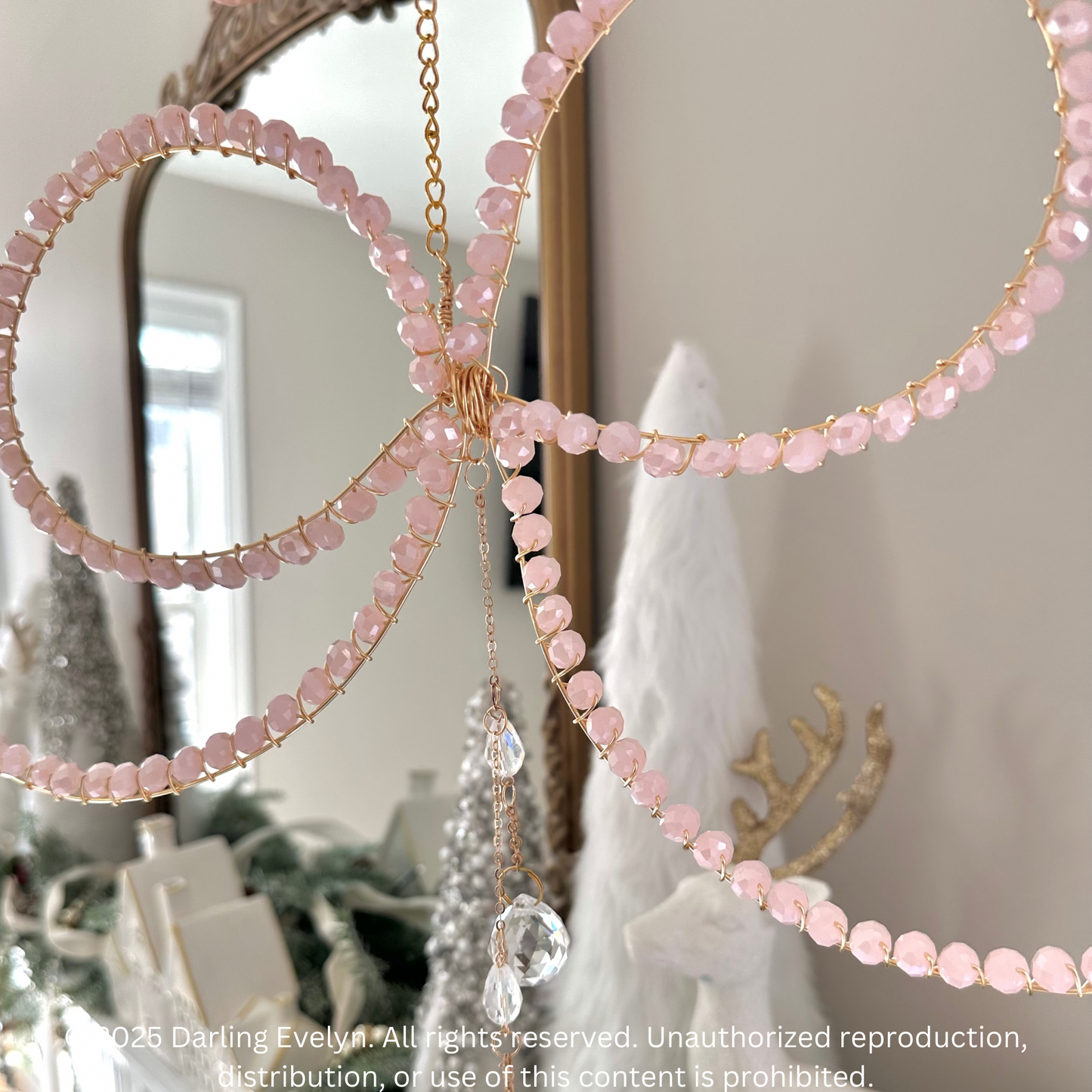 Pink Coquette Bow Suncatcher