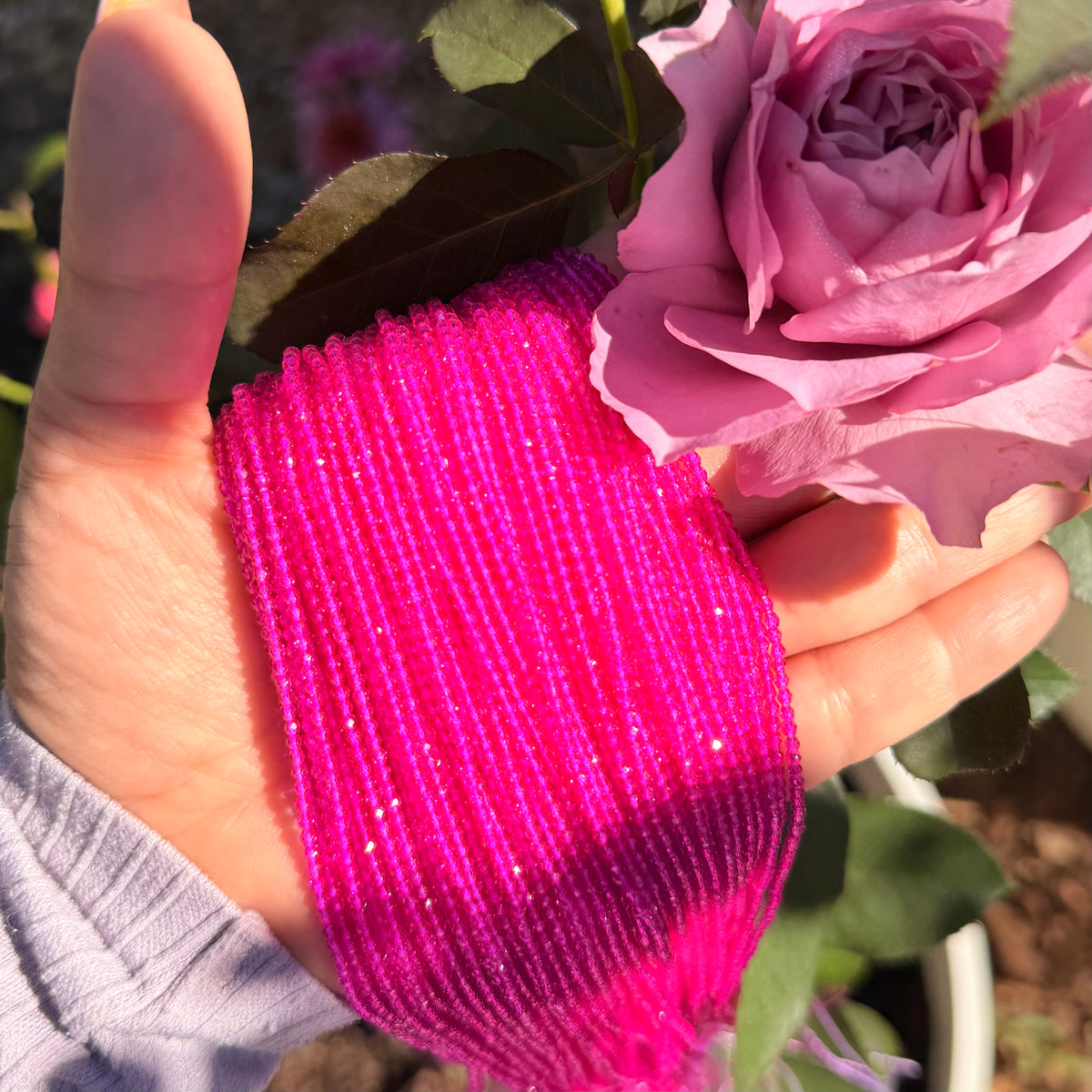 Barbie | Hot Pink / Fuchsia 2mm Faceted Glass Beads