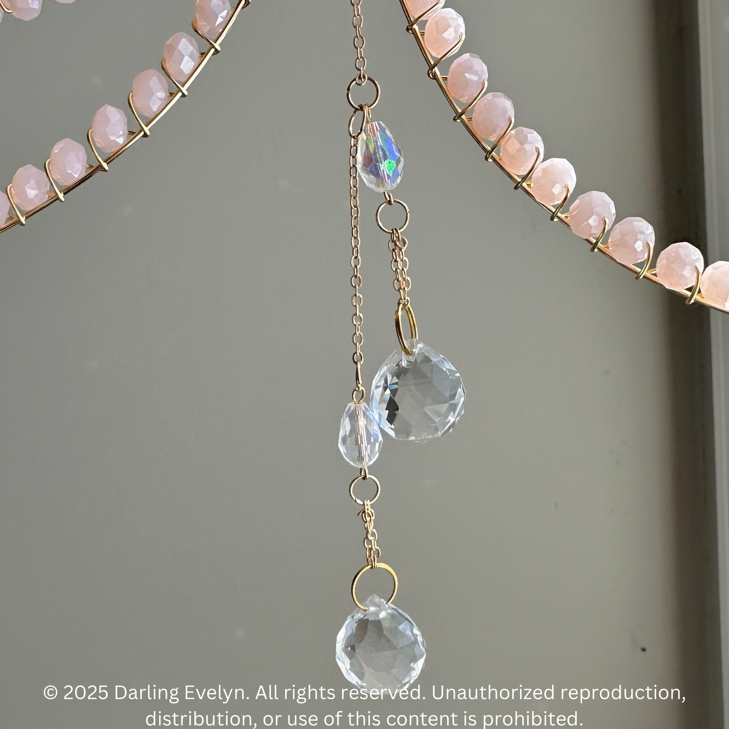 Pink Coquette Bow Suncatcher