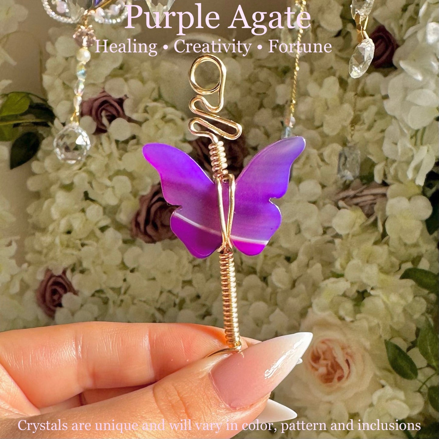 Crystal Butterfly Joint Blunt Ring Holder