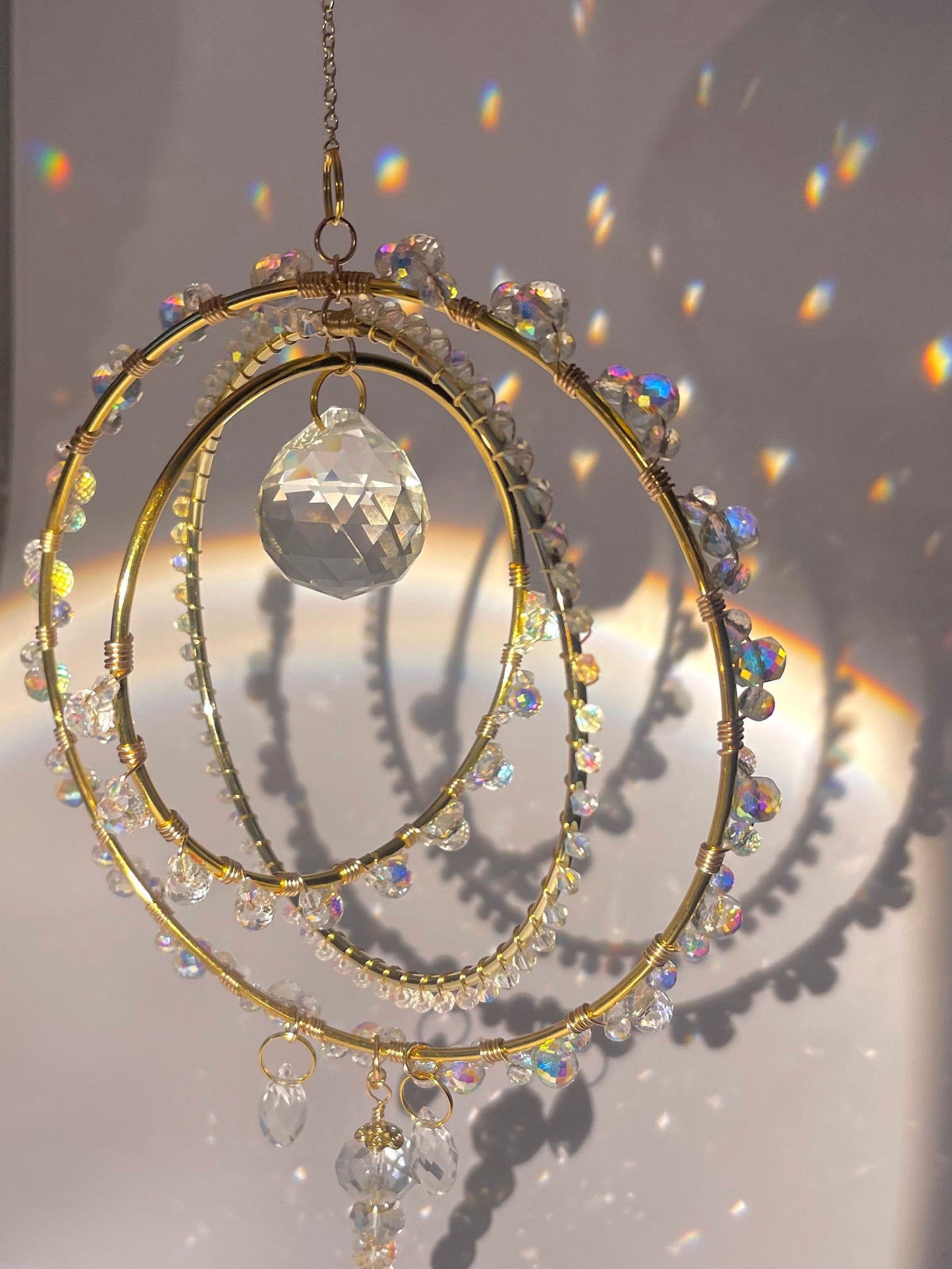 Three Layered Ab Crystal Suncatcher