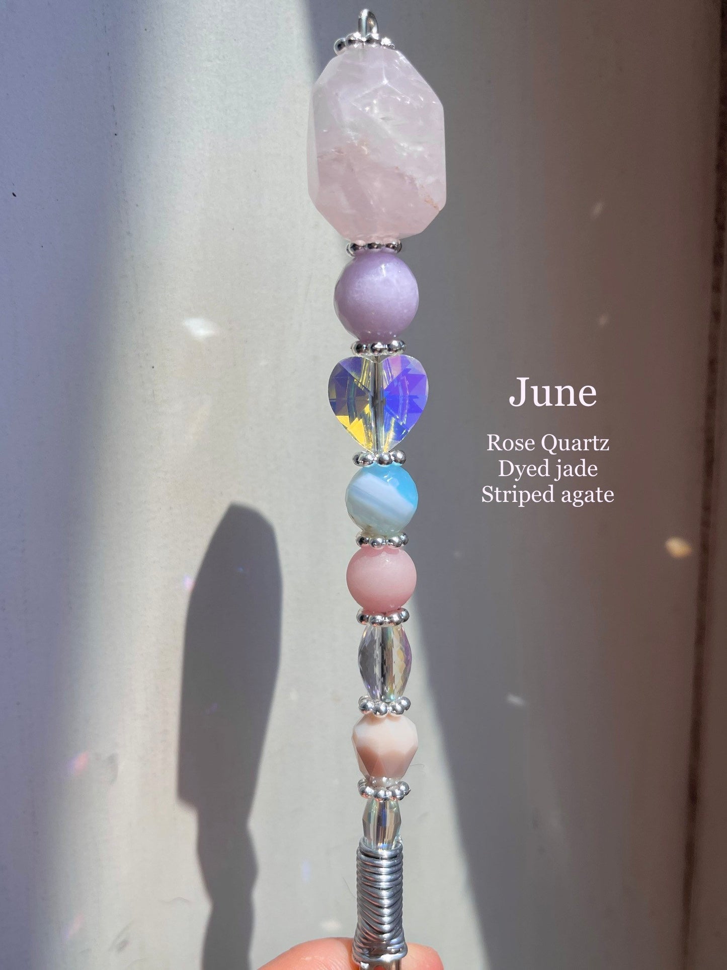 Crystal wand clip