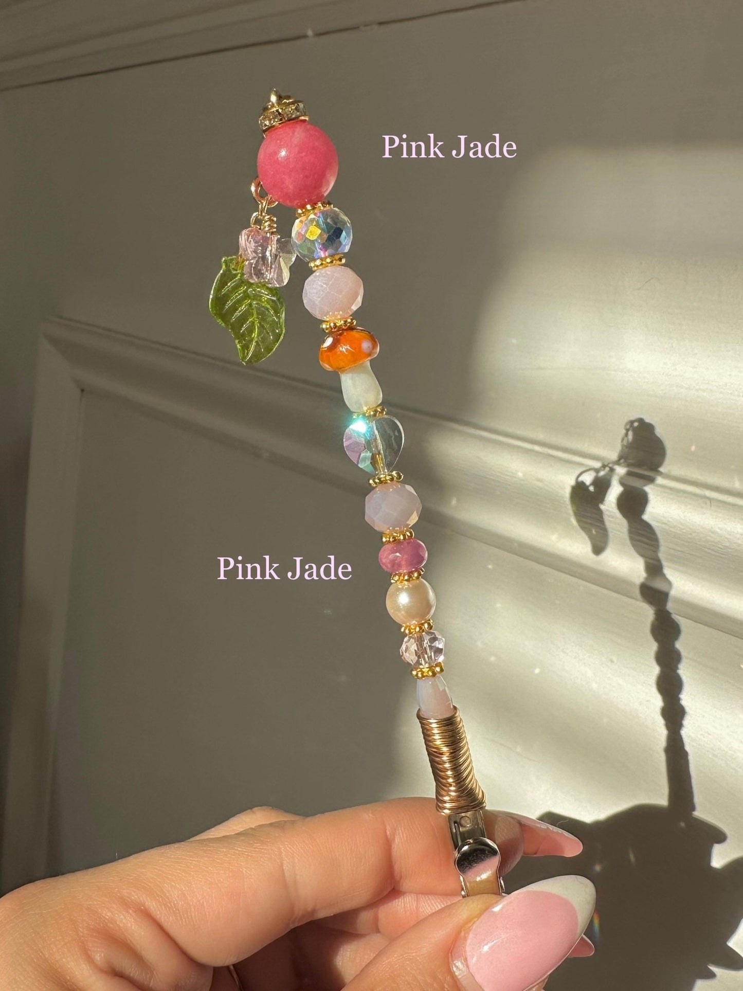 Mushroom Crystal Wand Clips