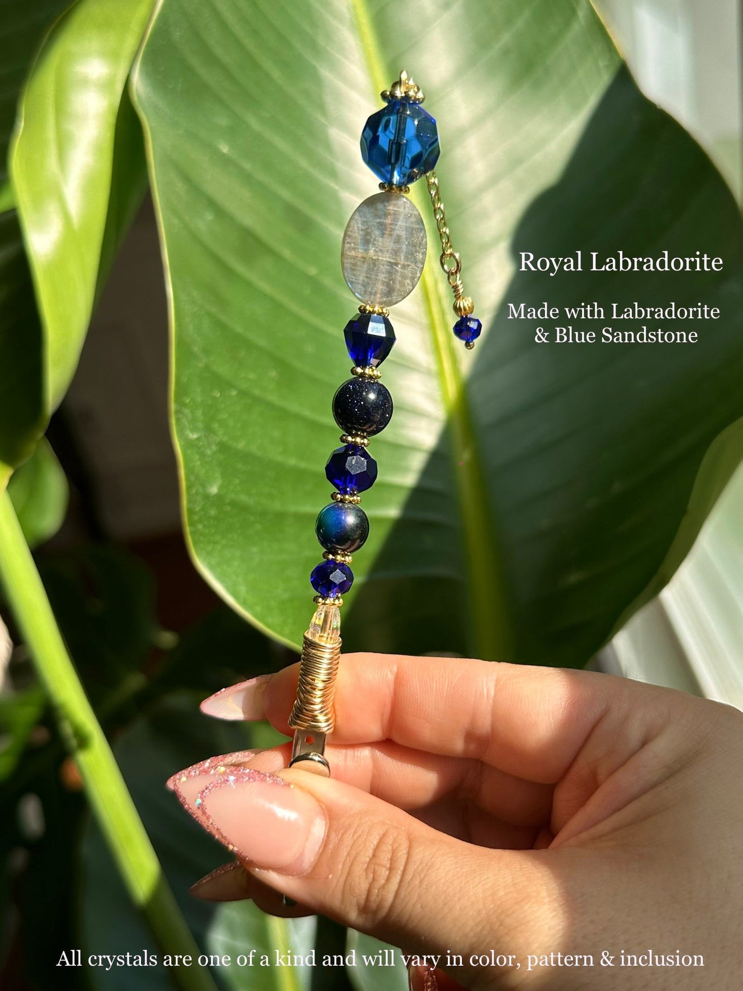 Crystal wand clip