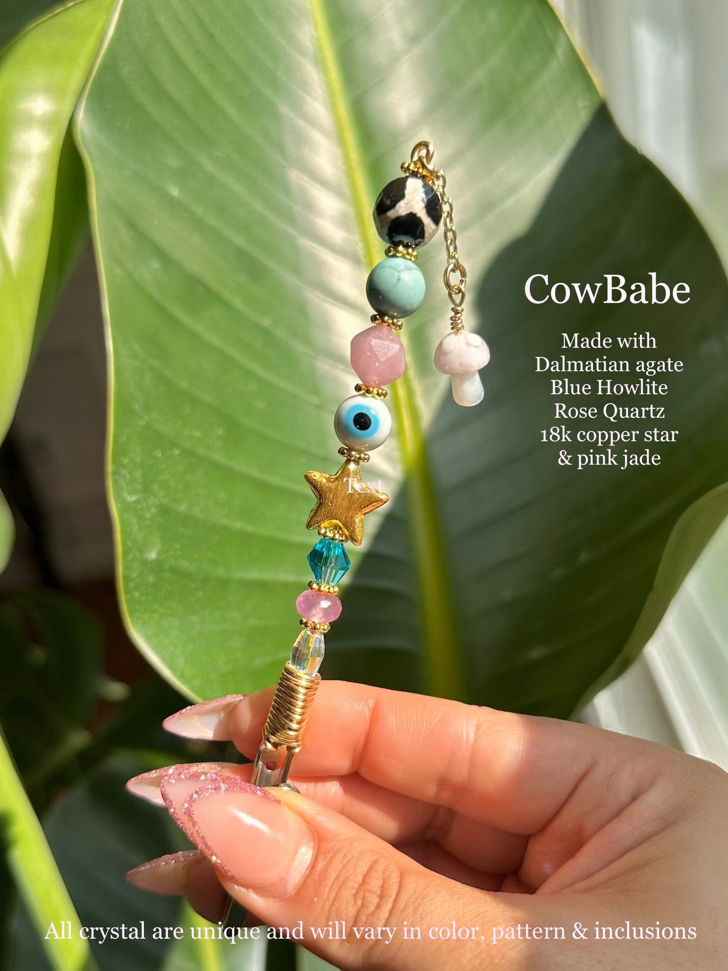 Crystal wand clip