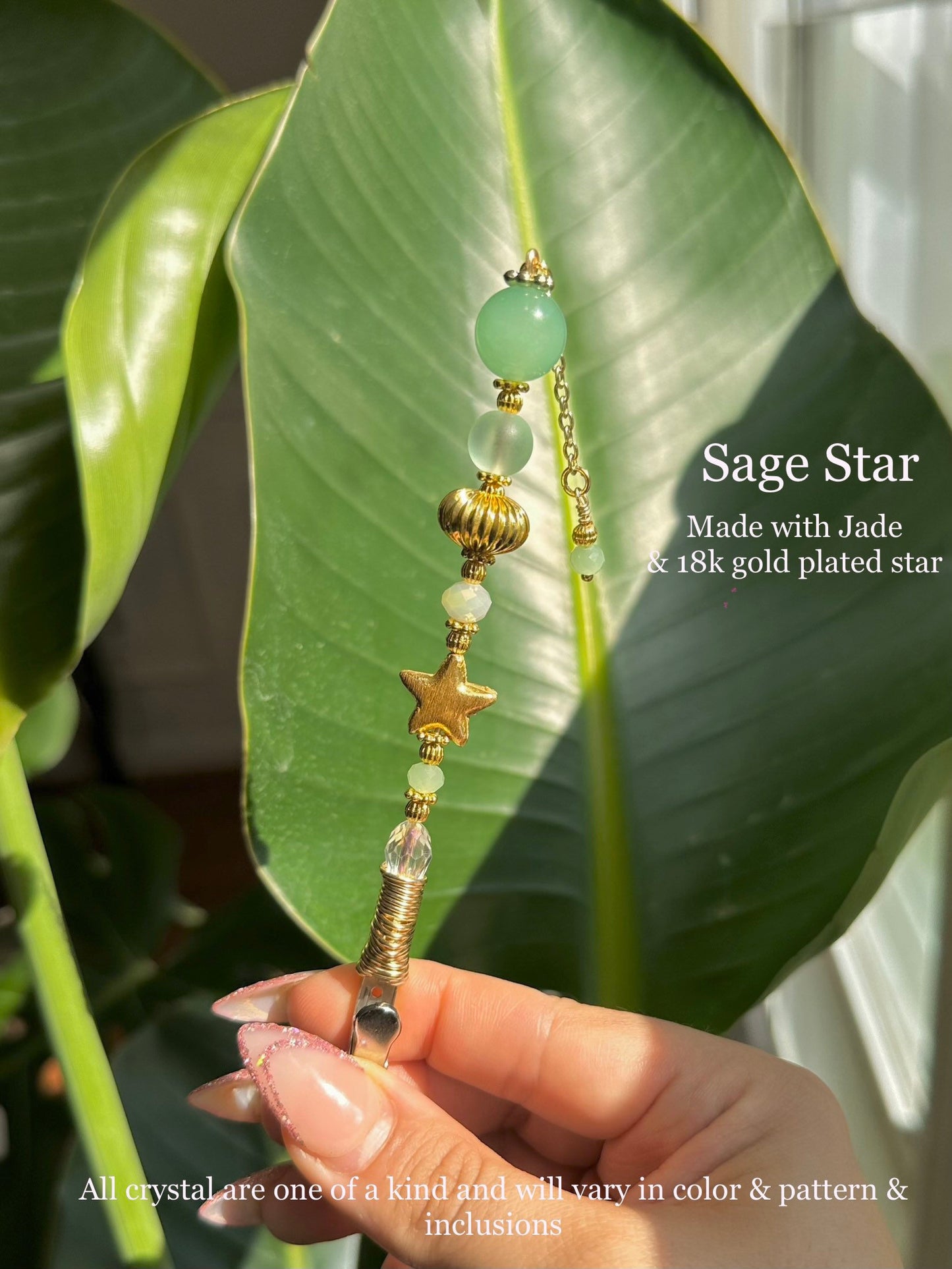 Crystal wand clip
