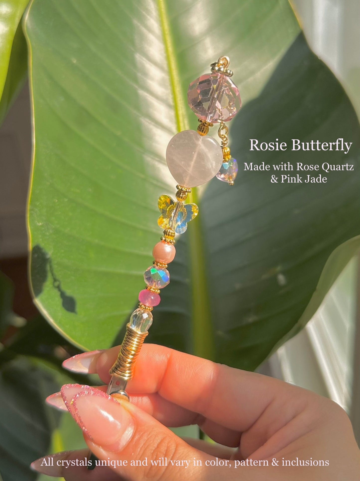 Crystal wand clip