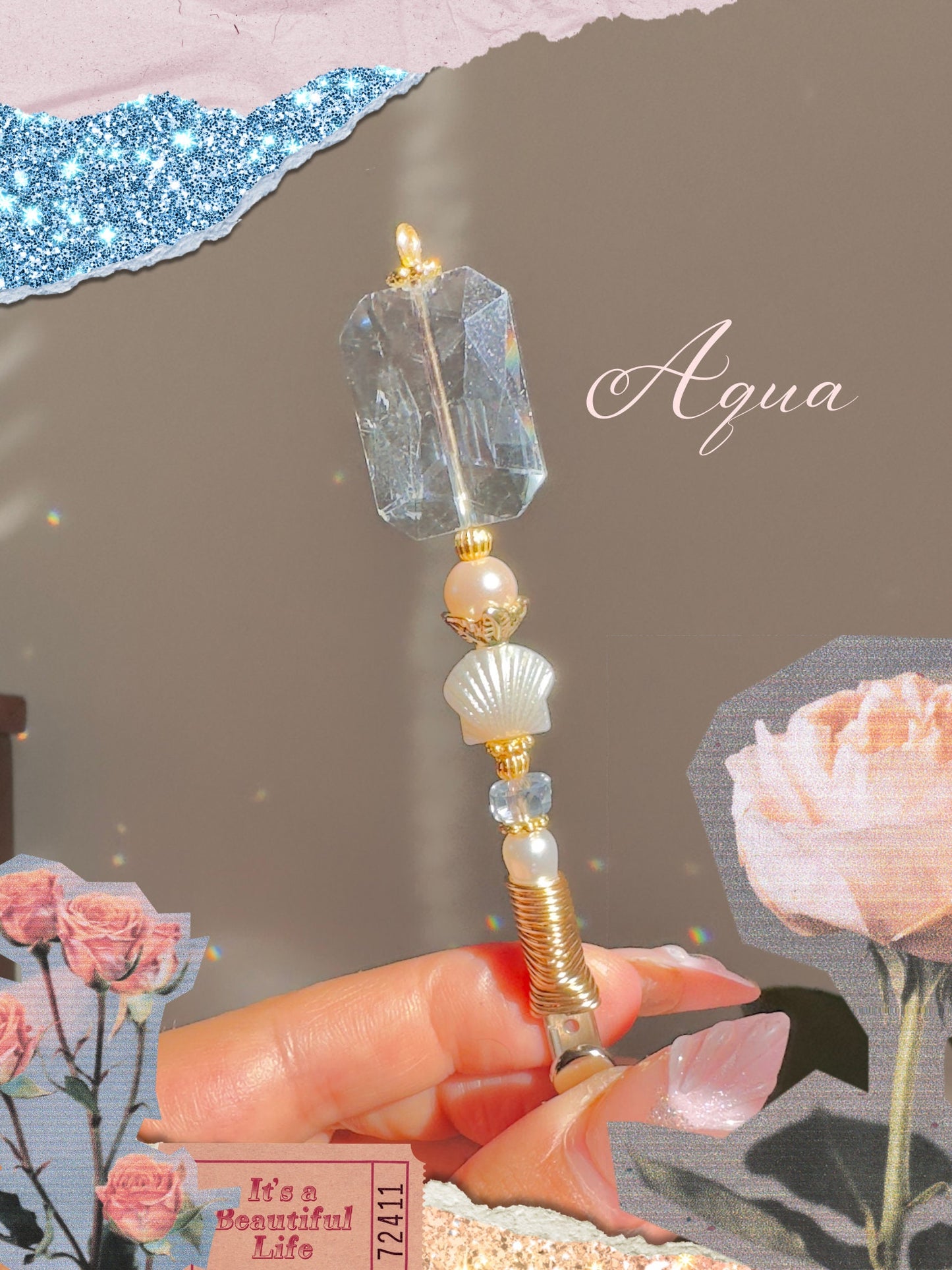 Venus Mini Crystal Wand clips