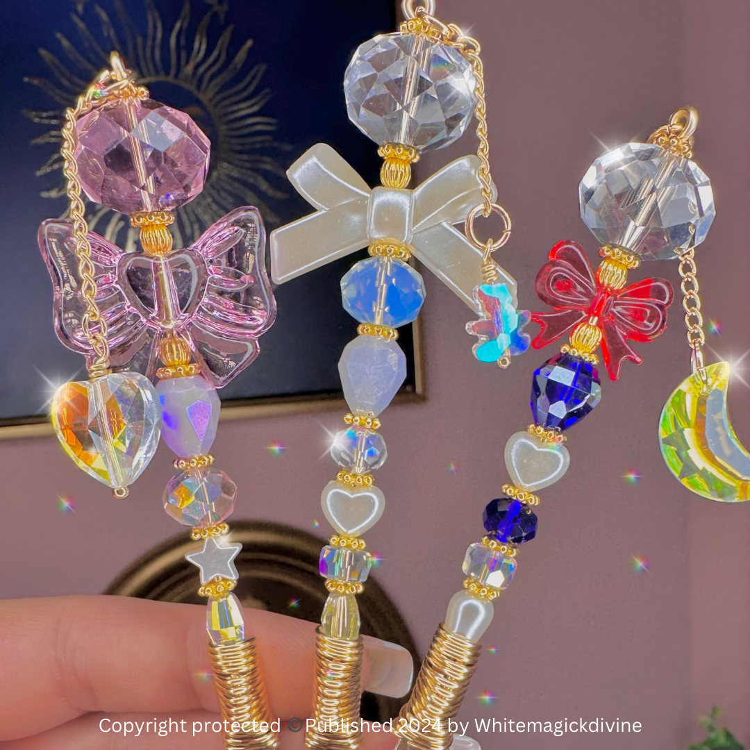 Coquette Bow Crystal Roach Clips