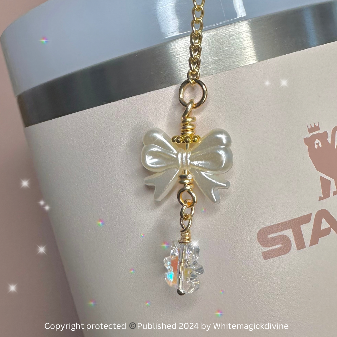 Stanley cup straw Bow Charm | tumbler charm accessories