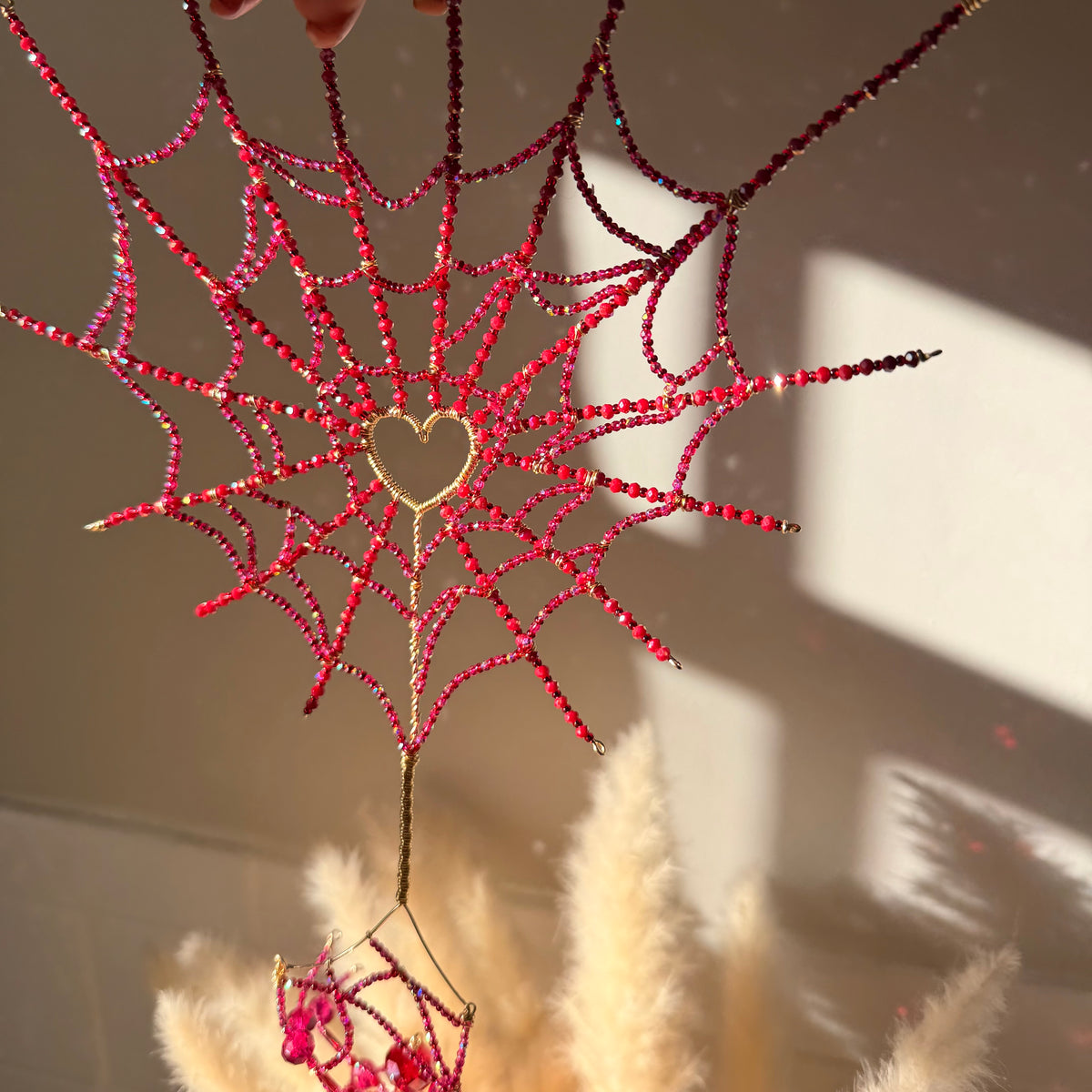 Scarlets Web | spider web suncatcher