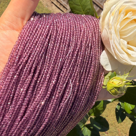 Plum Romance | Dusty Mauve 2mm faceted glass bead