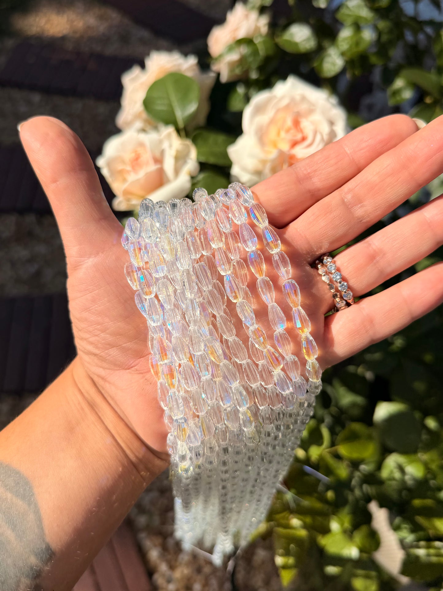 Aurora Glass Rice Beads