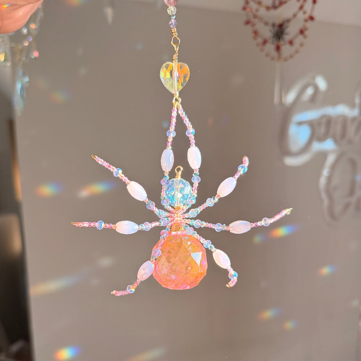 Sugar Rush Pink Spider Suncatcher Ornament