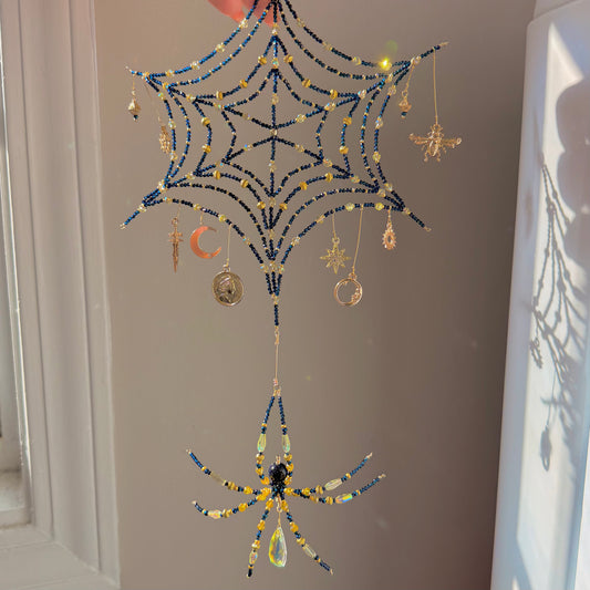 Starry Night Spider Web Suncatcher