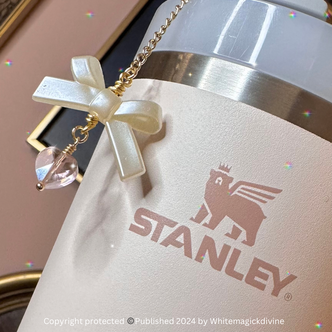 Coquette Bow Stanley Cup Straw Charm Accessories | Tumbler Charm