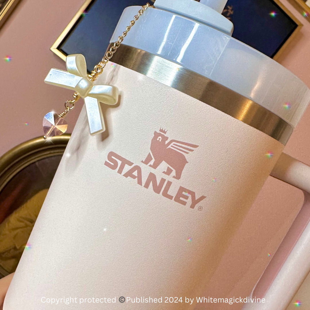 Coquette Bow Stanley Cup Straw Charm Accessories | Tumbler Charm