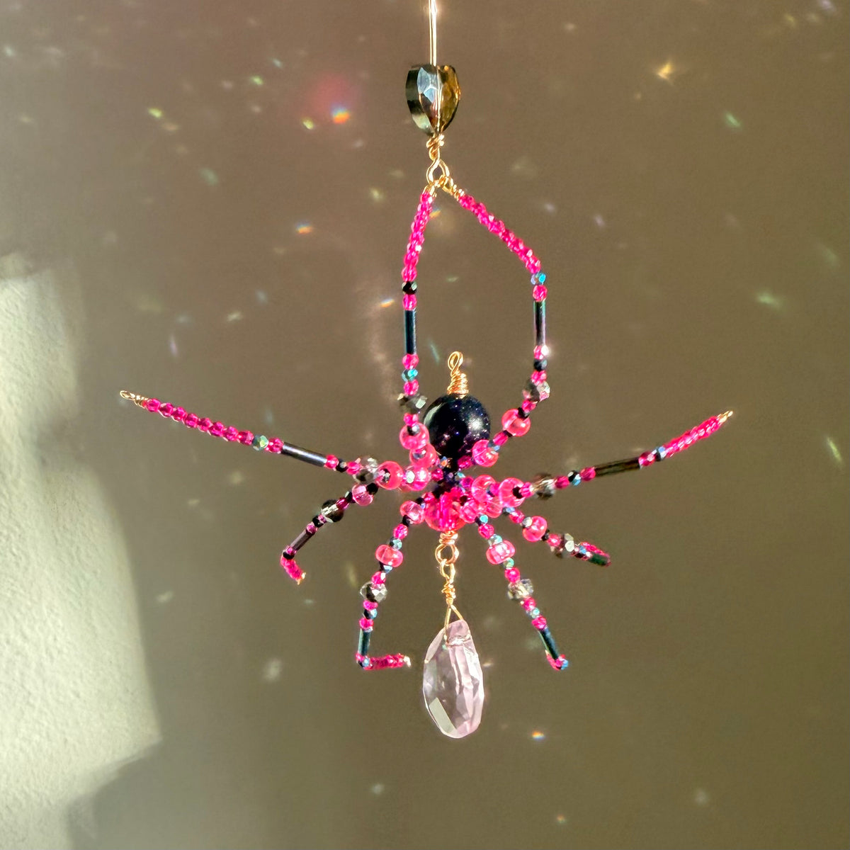 The Girl Who Collected Stars | Handmade Celestial Spider Web Suncatcher