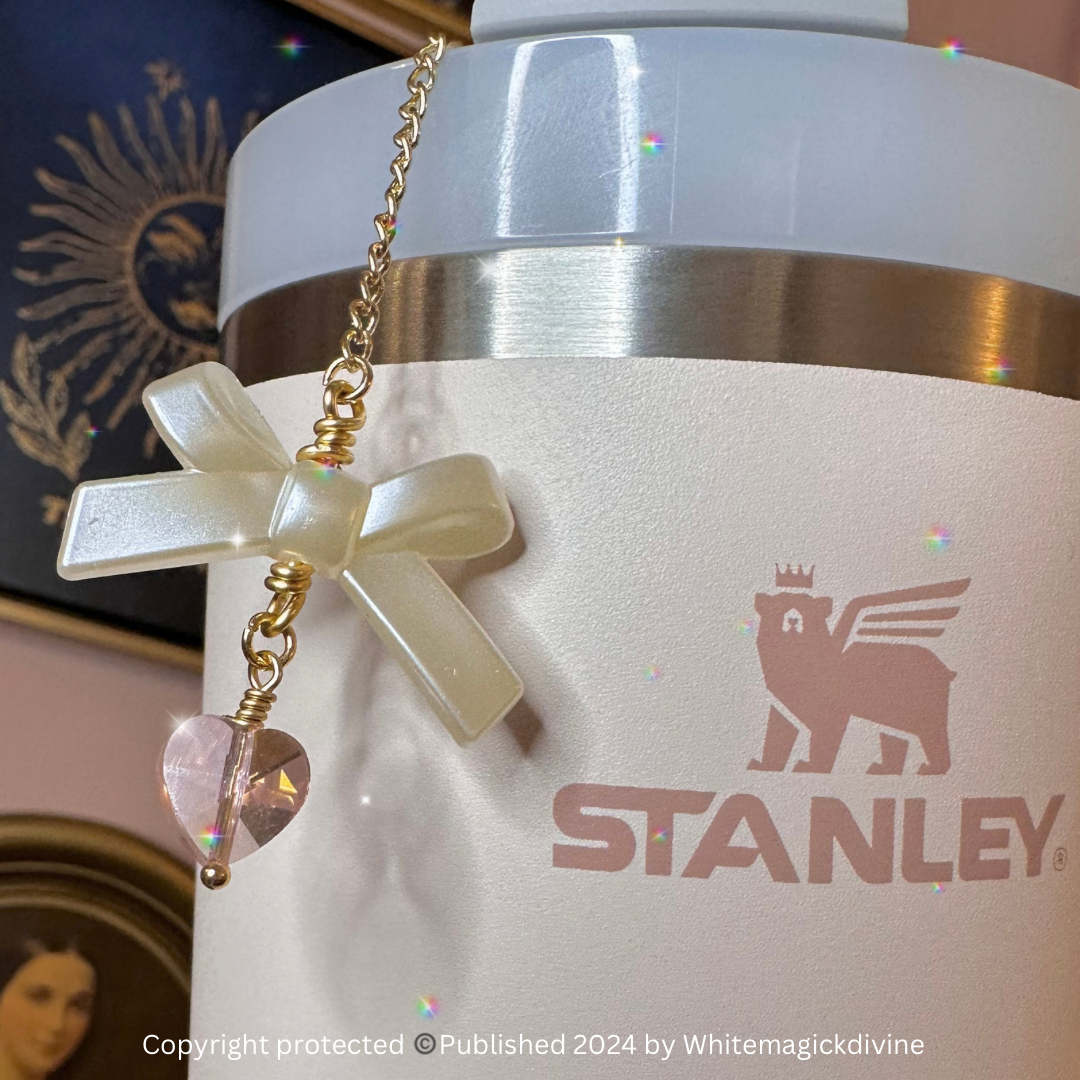 Coquette Bow Stanley Cup Straw Charm Accessories | Tumbler Charm