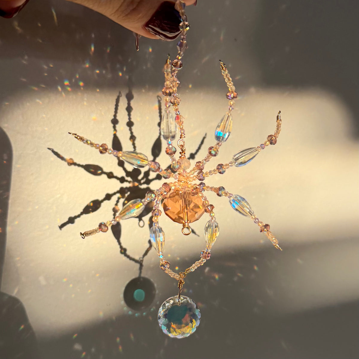 Crème Brûlée Spider Ornament Suncatcher