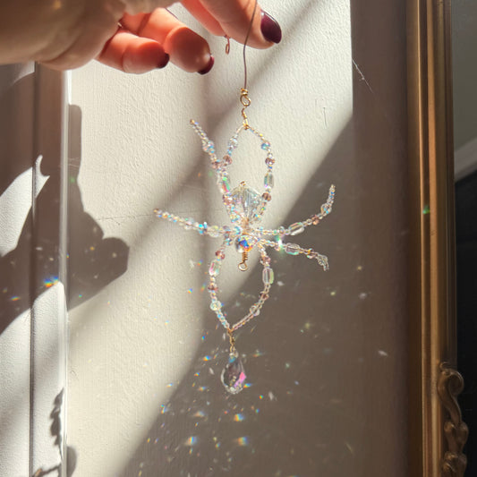 Crystals Spider Suncatcher  Ornament
