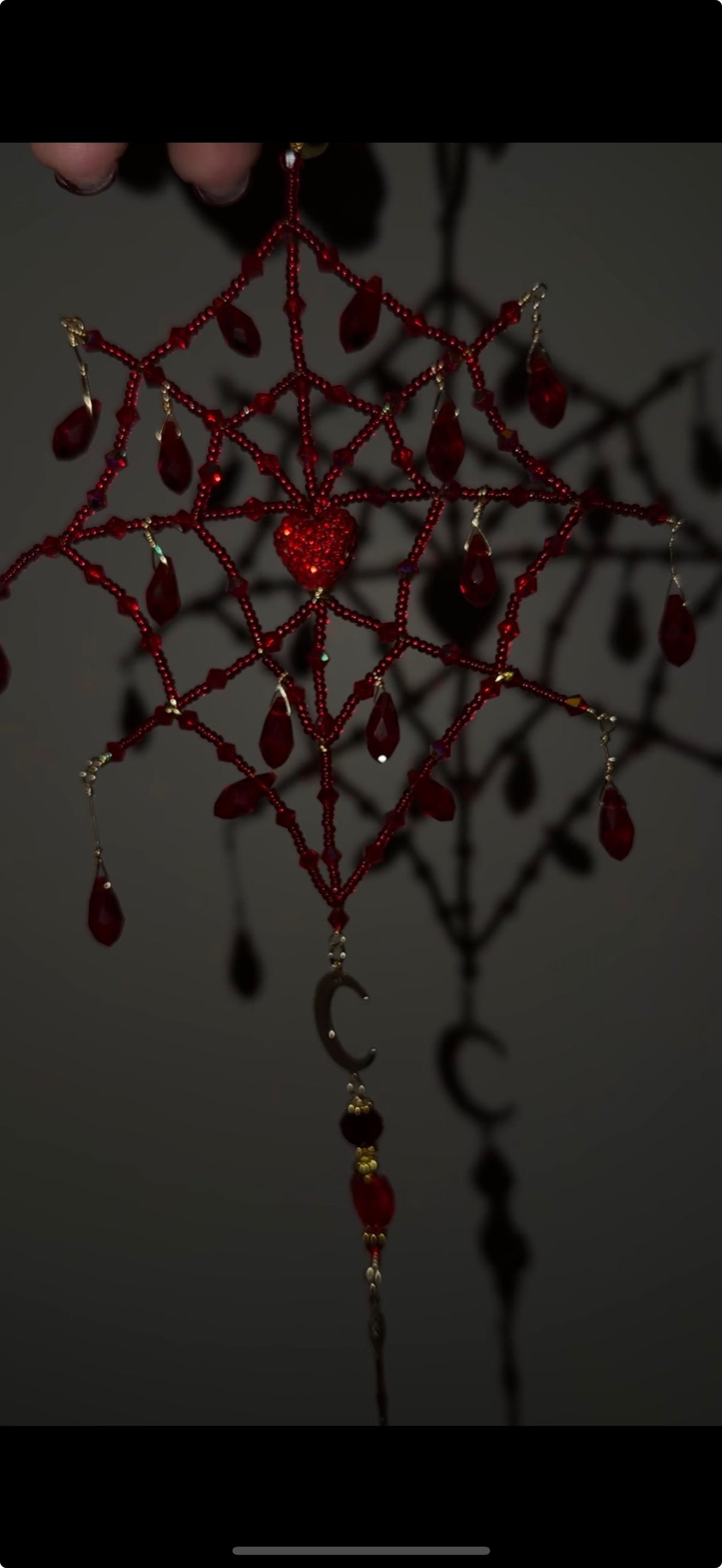 Mini Crimson Weaver Spider Web Suncatcher Kit
