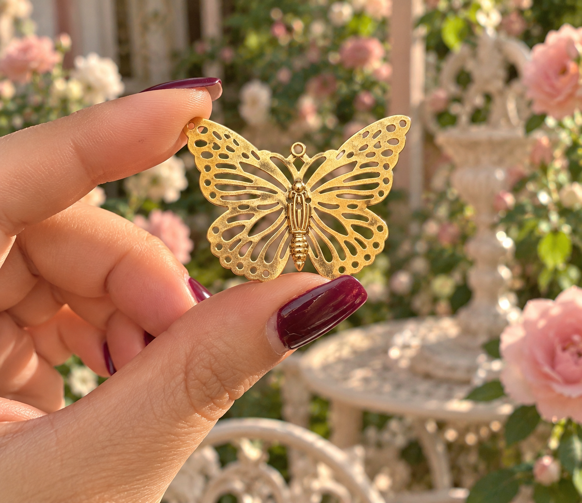 Golden Butterfly Filigree Component Finding