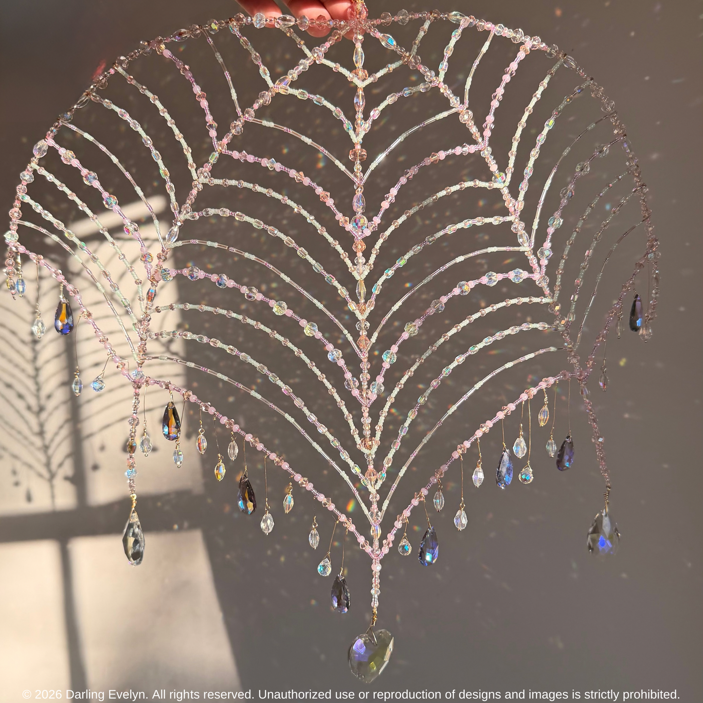 Purple Rain Spider Web Suncatcher