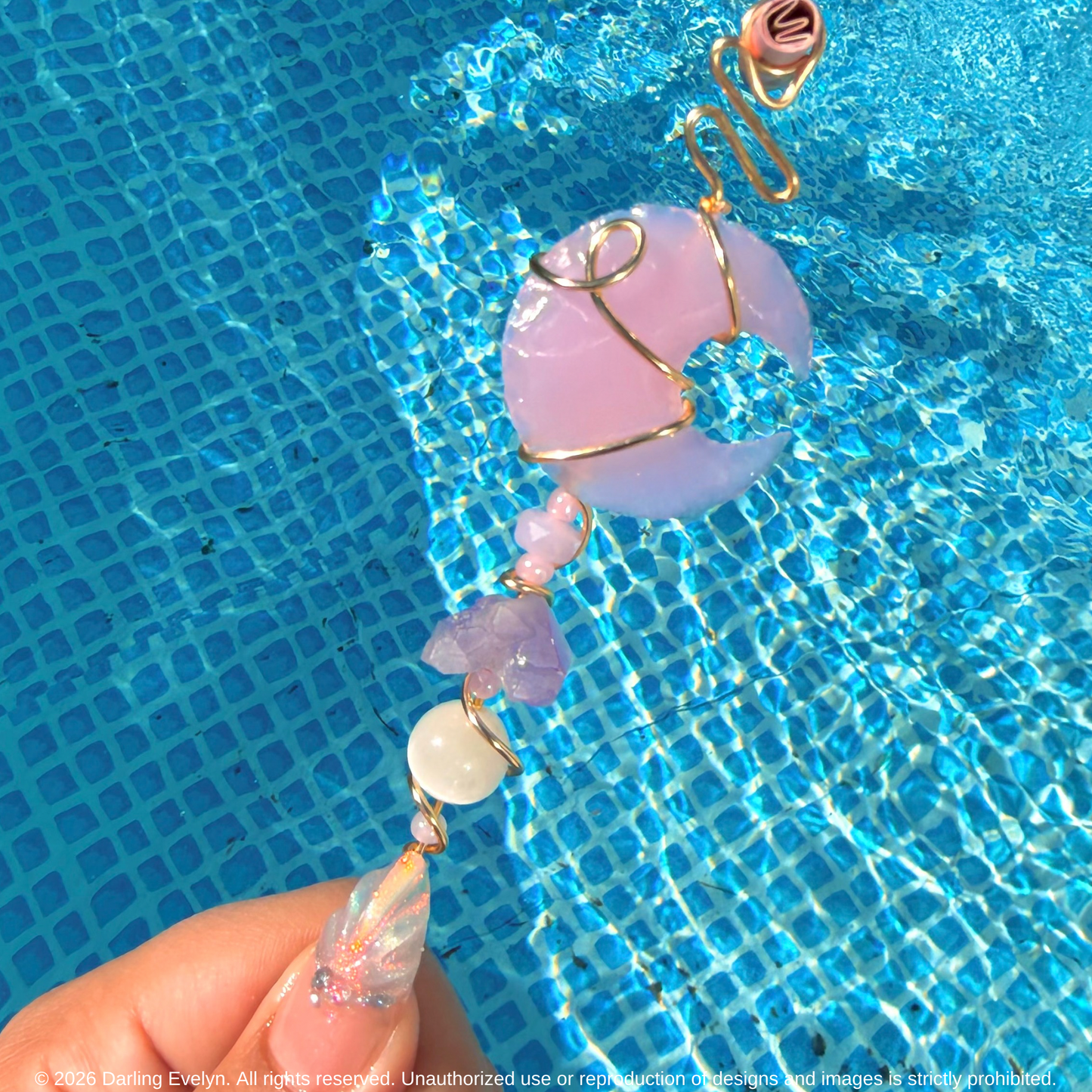 Pink Opalite Crystal Joint Holder