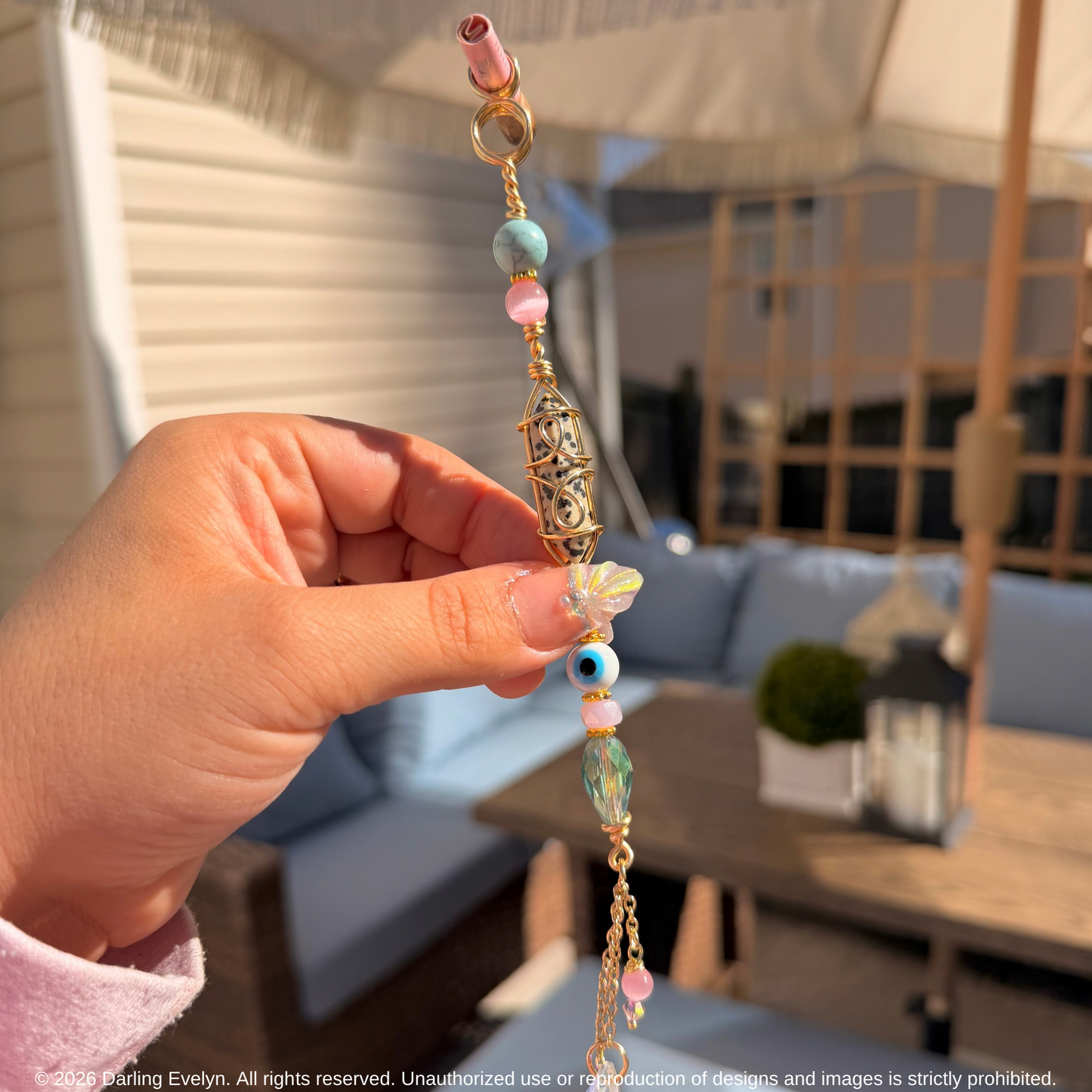 DALMATIAN DREAM SMOKE WAND ✧ Handmade Crystal Smoking Accessory