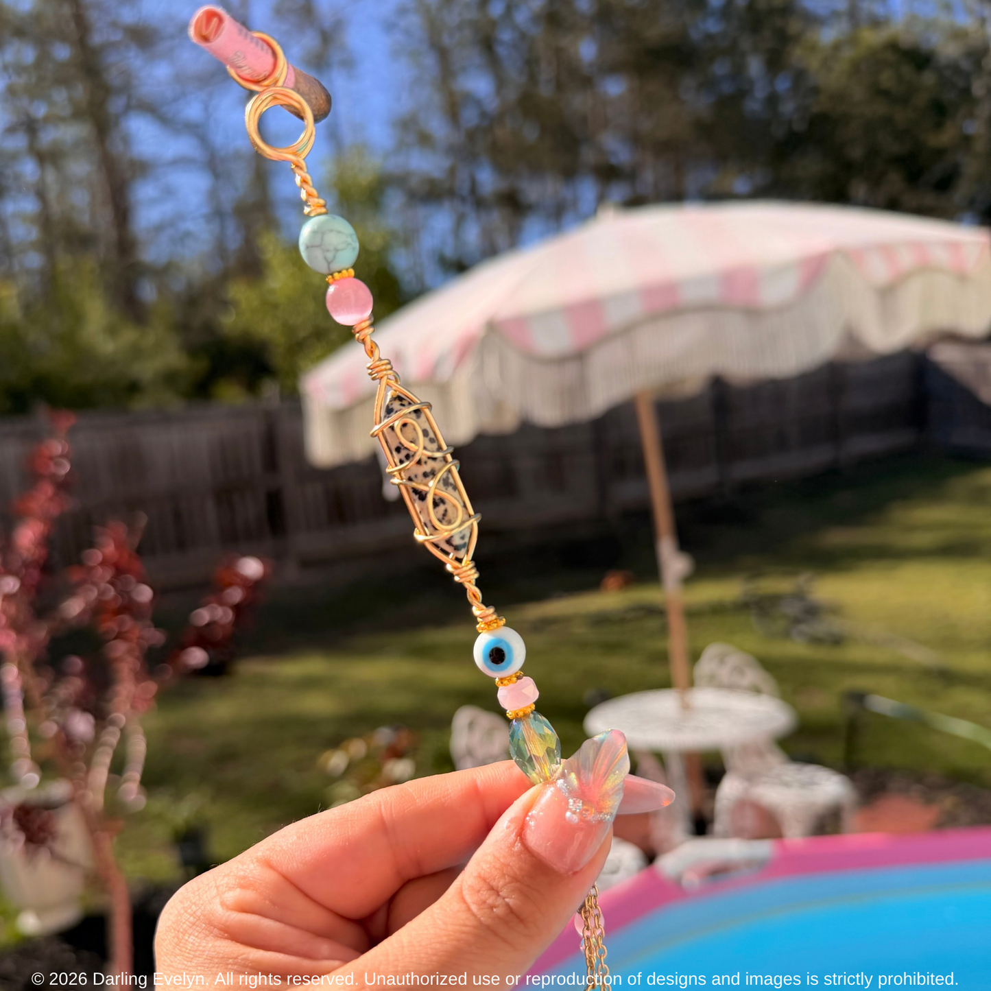 DALMATIAN DREAM SMOKE WAND ✧ Handmade Crystal Smoking Accessory