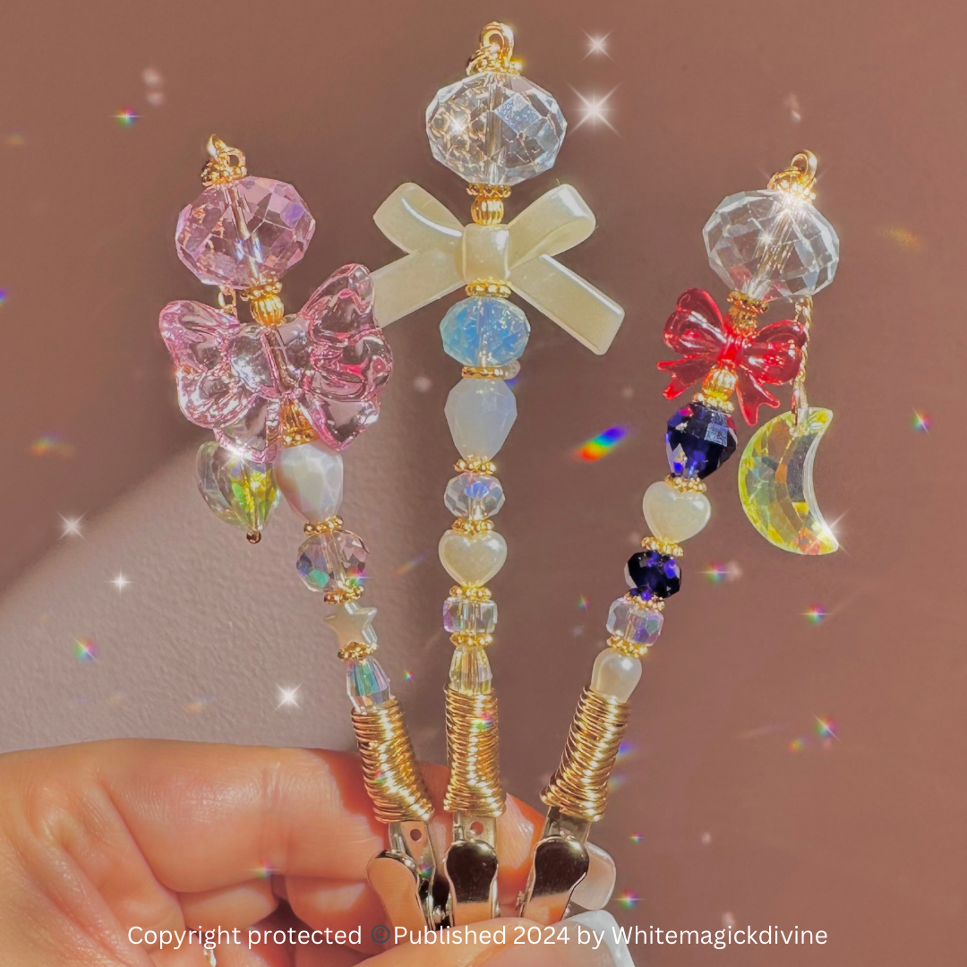 Coquette Bow Crystal Roach Clips