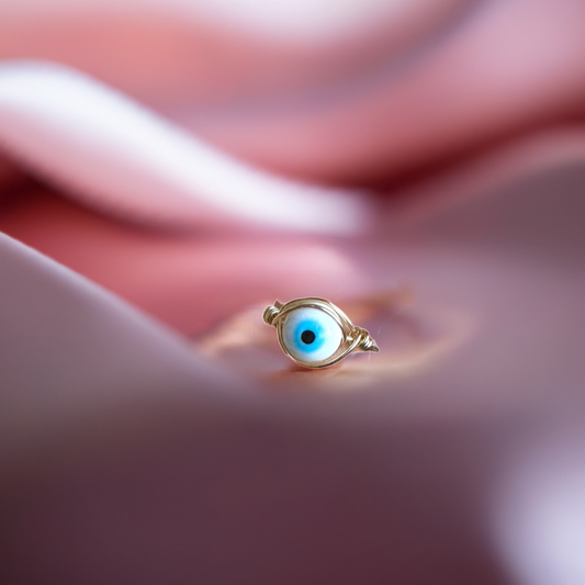 Blue Evil Eye Protection Ring