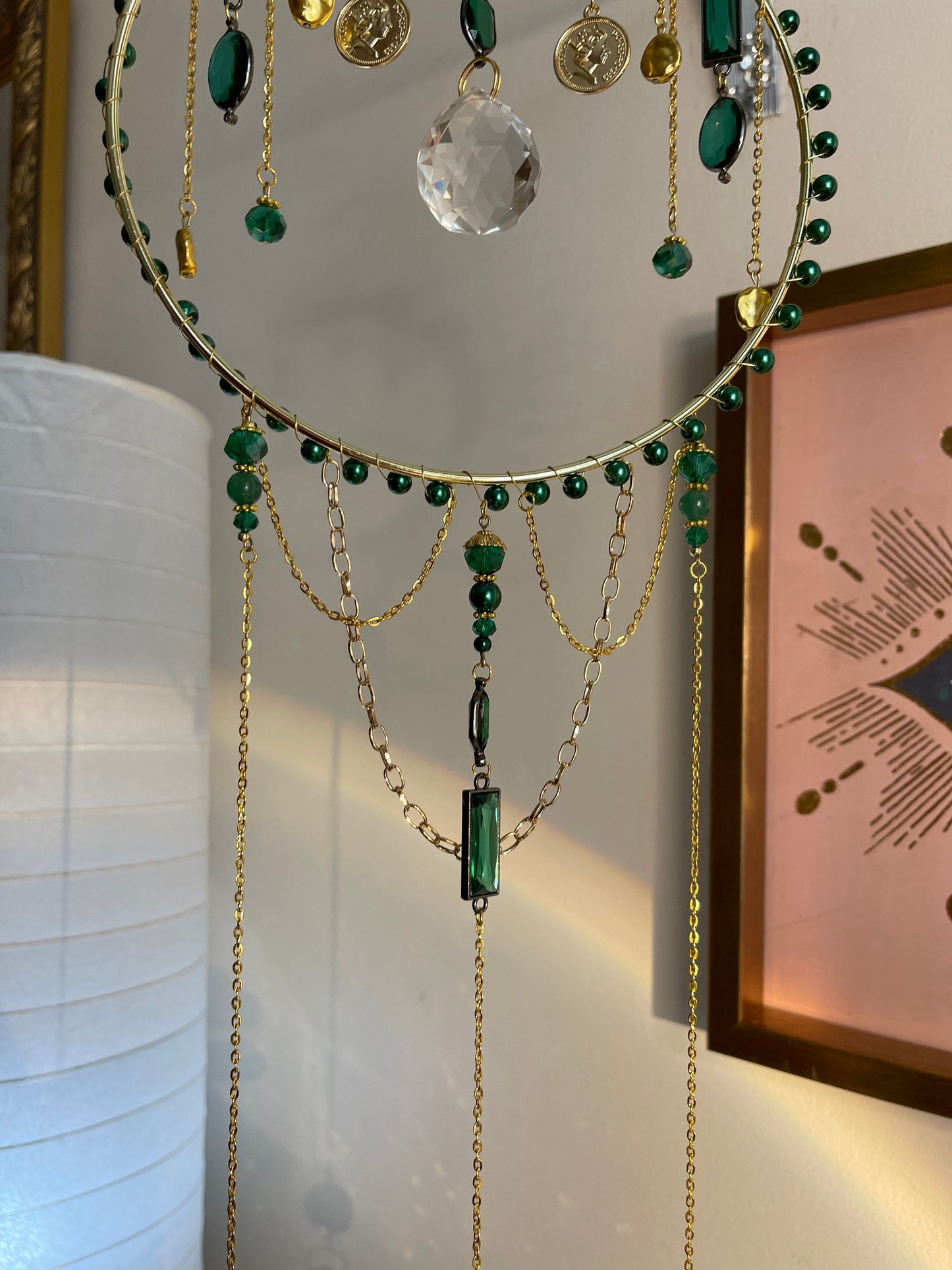 Emerald Victorian Crystal Suncatcher