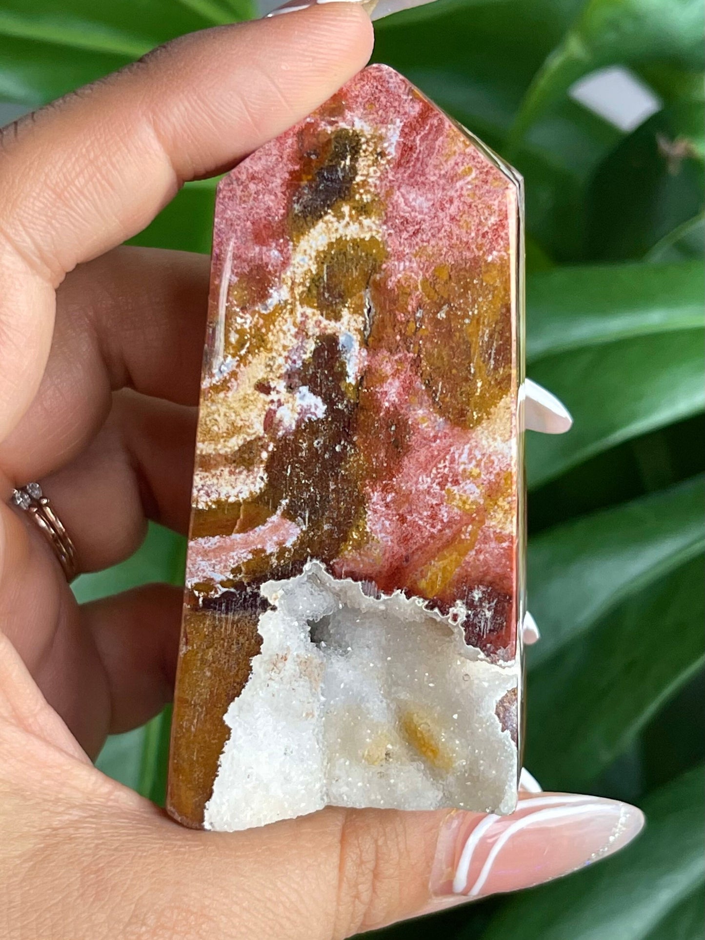 Drusy Jasper crystal tower