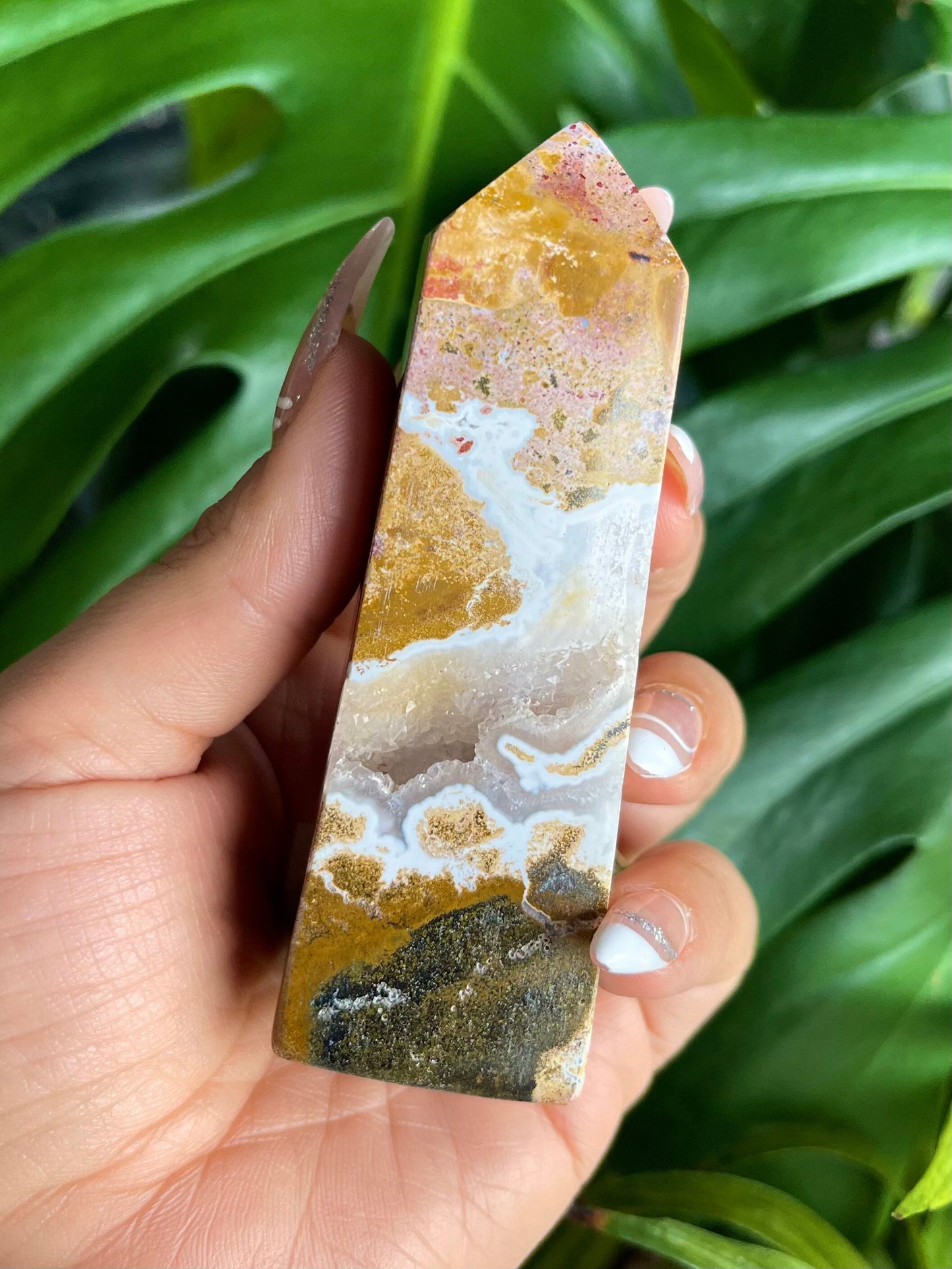 Drusy Jasper crystal tower