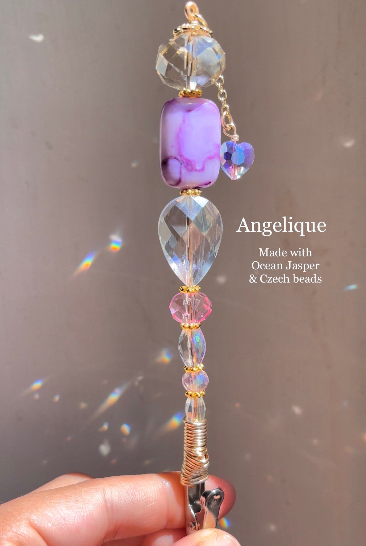 Crystal wand clip