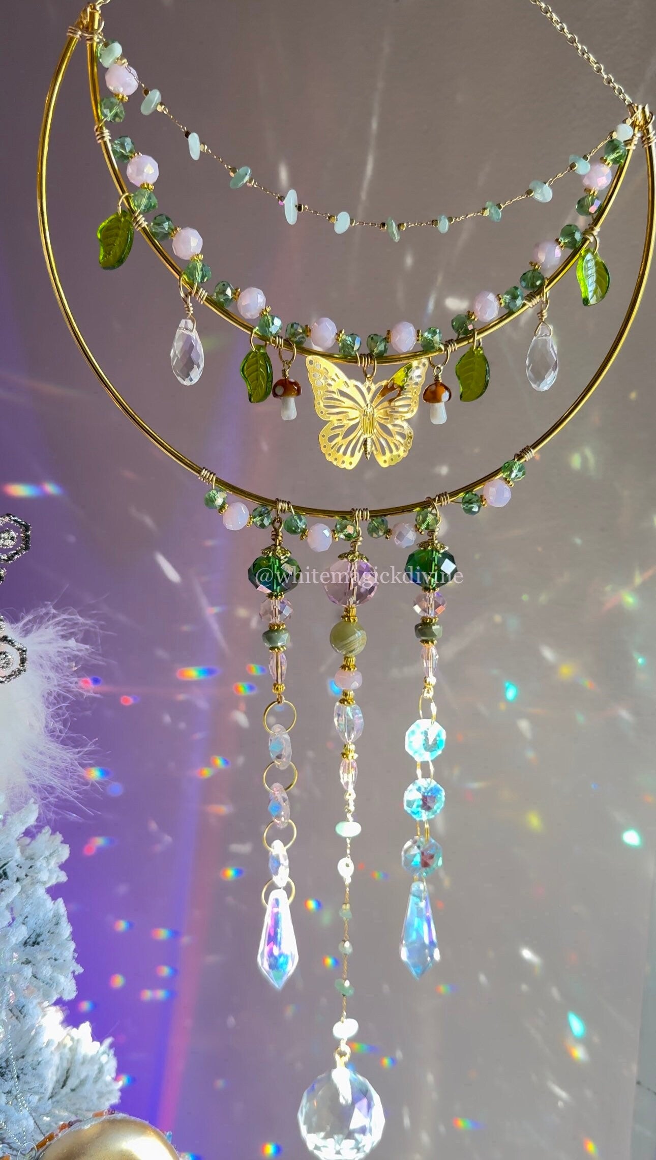 Fairy light Butterfly Crystal Sun Catcher