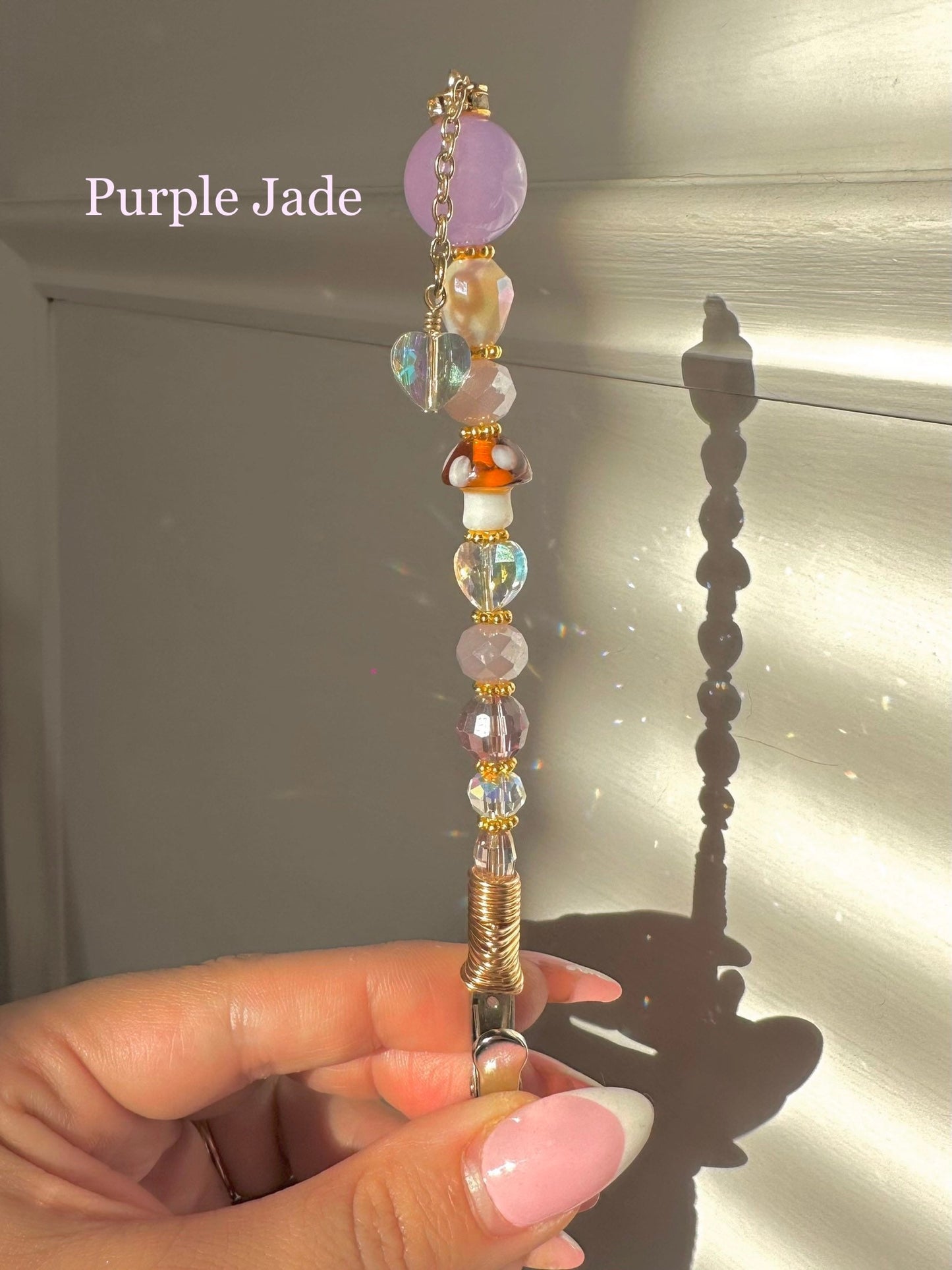 Mushroom Crystal Wand Clips