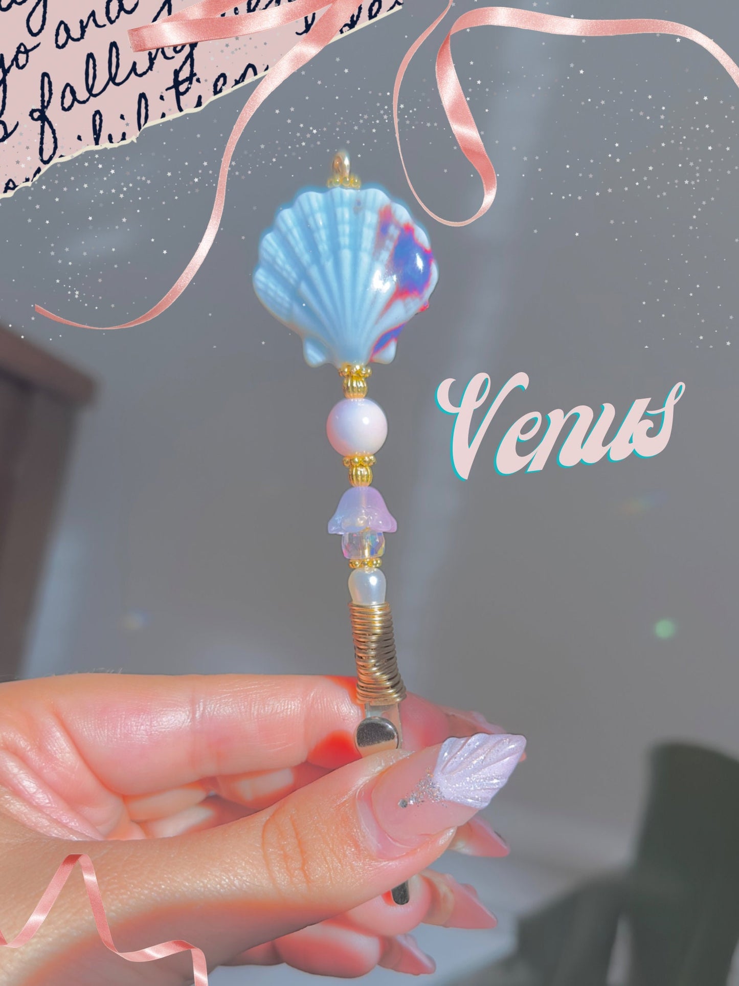 Venus Mini Crystal Wand clips